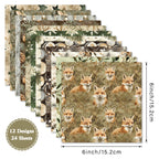 24 pieces of Lin Map Pattern Cards, used for making garbage magazines or notebook books. Gift box message card.