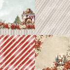 24 pieces of red Christmas cards, suitable for wall decoration, message cards, and gift cards.