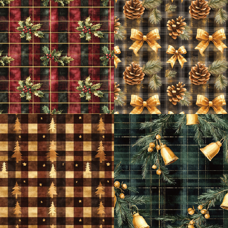 24PCS Christmas picture book-style cards, used as wall decorations and flower message cards.