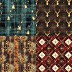 24PCS Christmas picture book-style cards, used as wall decorations and flower message cards.