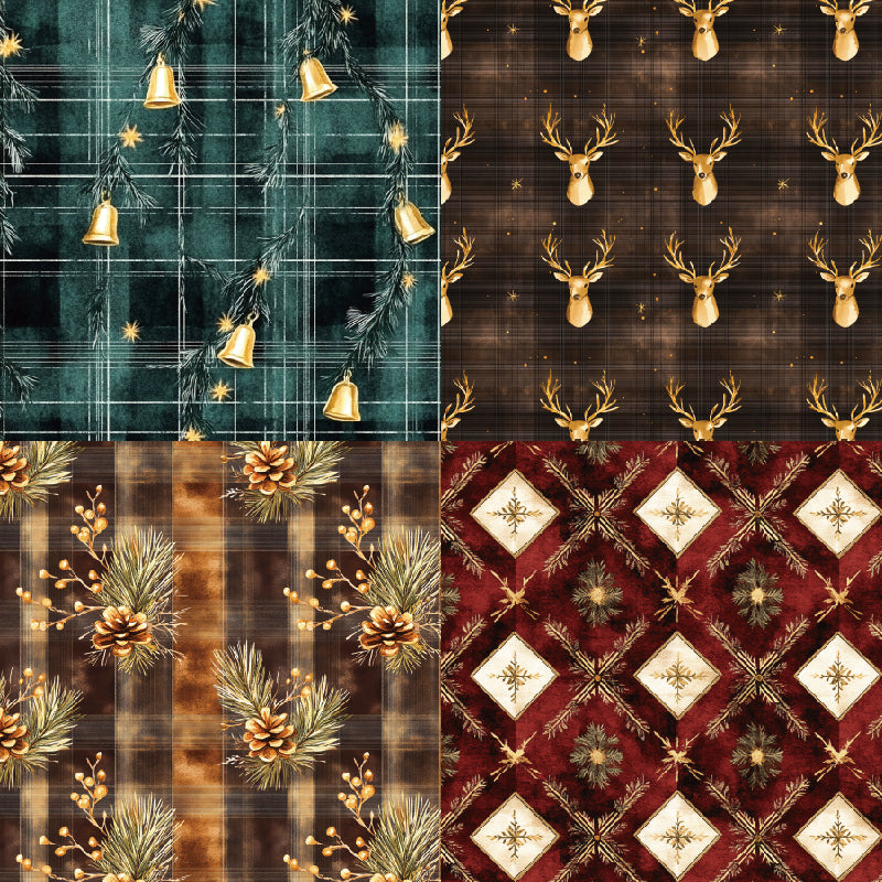 24PCS Christmas picture book-style cards, used as wall decorations and flower message cards.