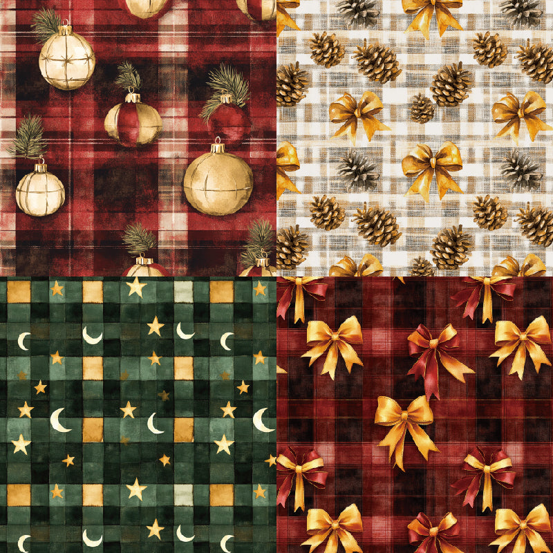 24PCS Christmas picture book-style cards, used as wall decorations and flower message cards.