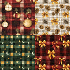 24PCS Christmas picture book-style cards, used as wall decorations and flower message cards.