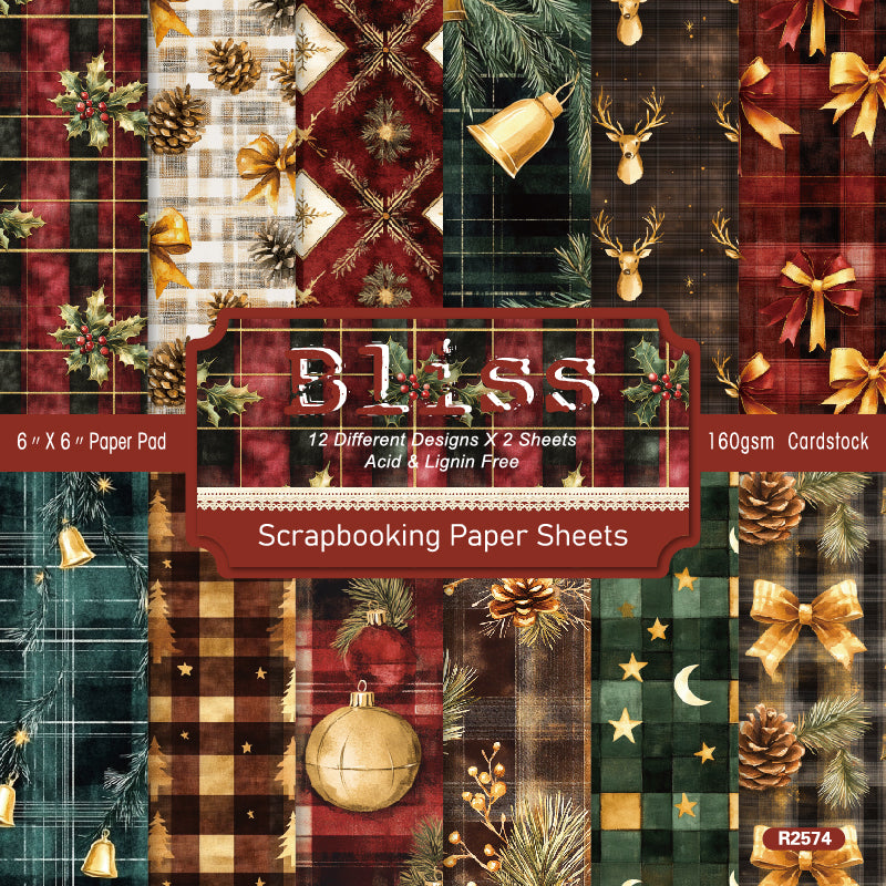 24PCS Christmas picture book-style cards, used as wall decorations and flower message cards.