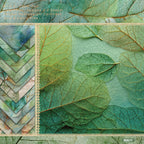 24 pieces of light green leaf-patterned cards, suitable for wall decoration and flower message cards