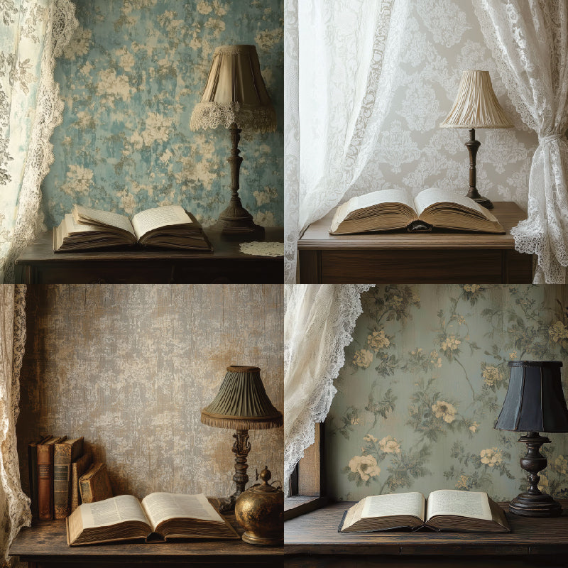 24 pieces of lace flower lantern-style cards, suitable for wall decoration and flower message cards