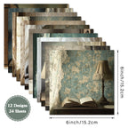 24 pieces of lace flower lantern-style cards, suitable for wall decoration and flower message cards