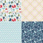 24PCS blue Christmas-themed cards are used for wall decoration and as decoration for DIY magazines.