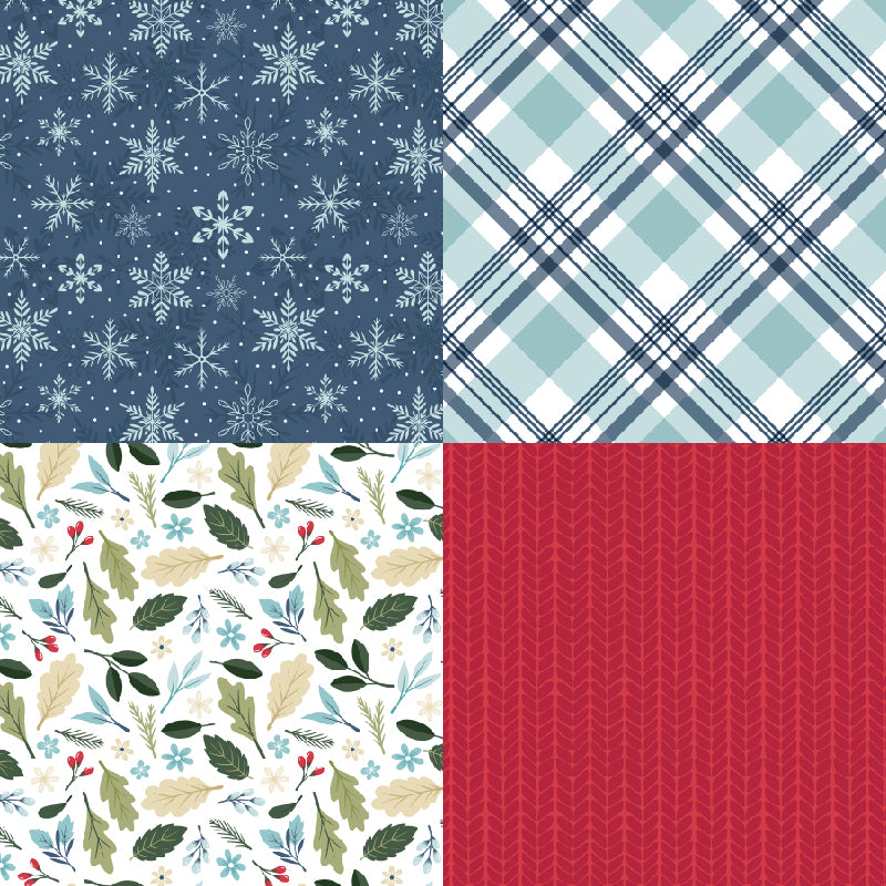 24PCS blue Christmas-themed cards are used for wall decoration and as decoration for DIY magazines.