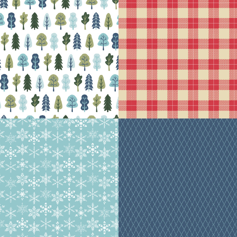 24PCS blue Christmas-themed cards are used for wall decoration and as decoration for DIY magazines.