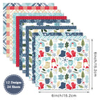 24PCS blue Christmas-themed cards are used for wall decoration and as decoration for DIY magazines.