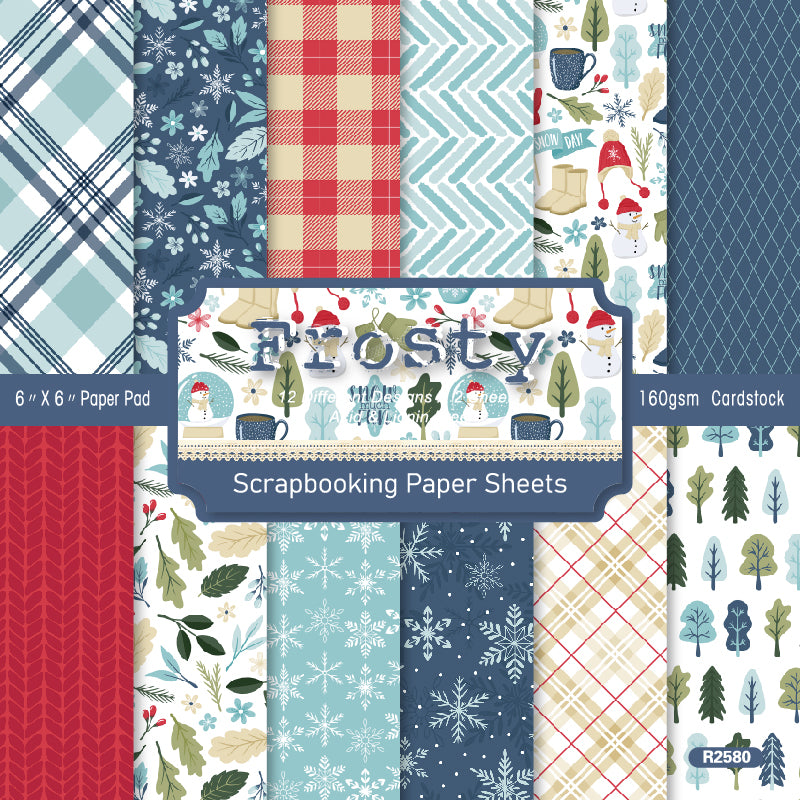 24PCS blue Christmas-themed cards are used for wall decoration and as decoration for DIY magazines.