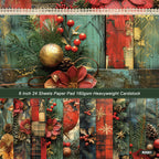 Twenty-four Christmas pine needle pattern cards are used for wall decoration and as decoration for DIY magazines.