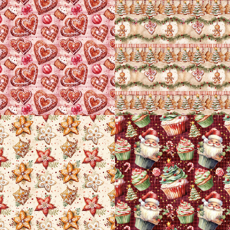24pcs Christmas cream pattern cards are used for wall decoration and DIY scrapbook decoration.