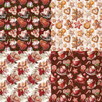 24pcs Christmas cream pattern cards are used for wall decoration and DIY scrapbook decoration.