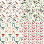 24pcs wintergreen Christmas pattern cards are used for wall decoration and DIY scrapbook decoration.