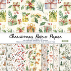 24pcs wintergreen Christmas pattern cards are used for wall decoration and DIY scrapbook decoration.