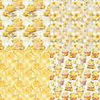 Twenty-four lemon-patterned cards are used for wall decoration and DIY scrapbook decoration.