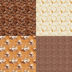 Twenty-four coffee bean pattern cards are used for wall decoration and DIY scrapbook decoration.