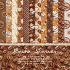 Twenty-four coffee bean pattern cards are used for wall decoration and DIY scrapbook decoration.