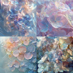 Twenty-four dreamy purple flower-patterned cards are used for wall decoration and DIY scrapbook decoration.