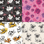 Cute Animal-Themed Material Paper, DIY Photo Album &amp; Journal Decoration Paper, Single-Sided Patterned Paper