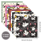 Cute Animal-Themed Material Paper, DIY Photo Album &amp; Journal Decoration Paper, Single-Sided Patterned Paper