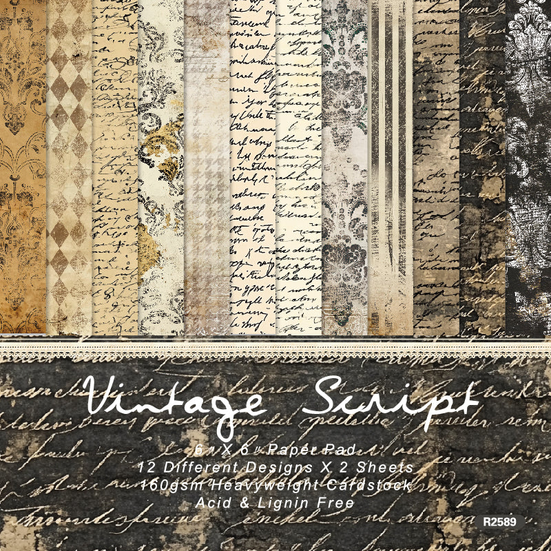 Vintage Notebook-Themed Journal Material Paper, DIY Photo Album &amp; Journal Decoration Paper, Single-Sided Patterned Background Paper