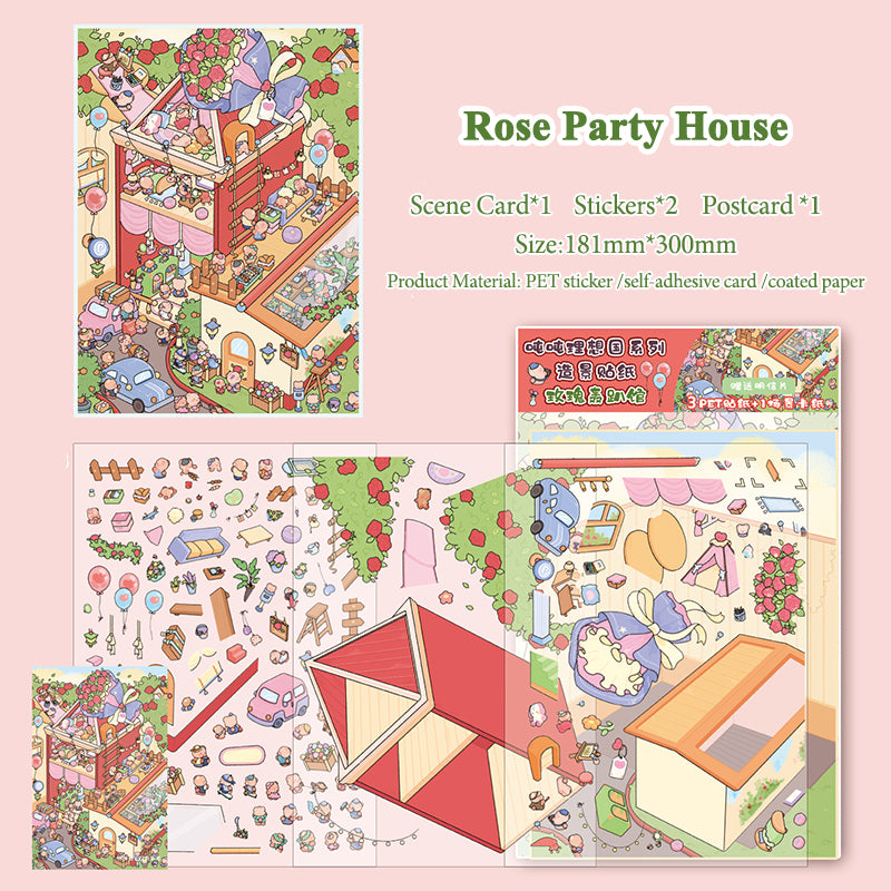 Pegatinas creativas para decorar diarios, pegatinas con temática de Dunden Ideal Country, suministros para diarios infantiles, pegatinas para decorar diarios y álbumes DIY