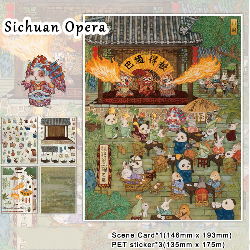 Xinyuyan "Xiyou" Series Landscape-Making Stickers: 3D Stereo Hut Scenes, Stress-Relief DIY Creative Decorations