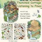 Chinese-Style Landscape Garden Scenery-Making Stickers, Creative DIY Notebook Decoration Multi-Layer 3D Collage Materials