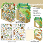 3D Scene Collage Material Set - Fantasy Multi-Layered Miniature World, Creative DIY Notebook Decoration, Fairy-Tale Style 3D Scenery-Making Supplies
