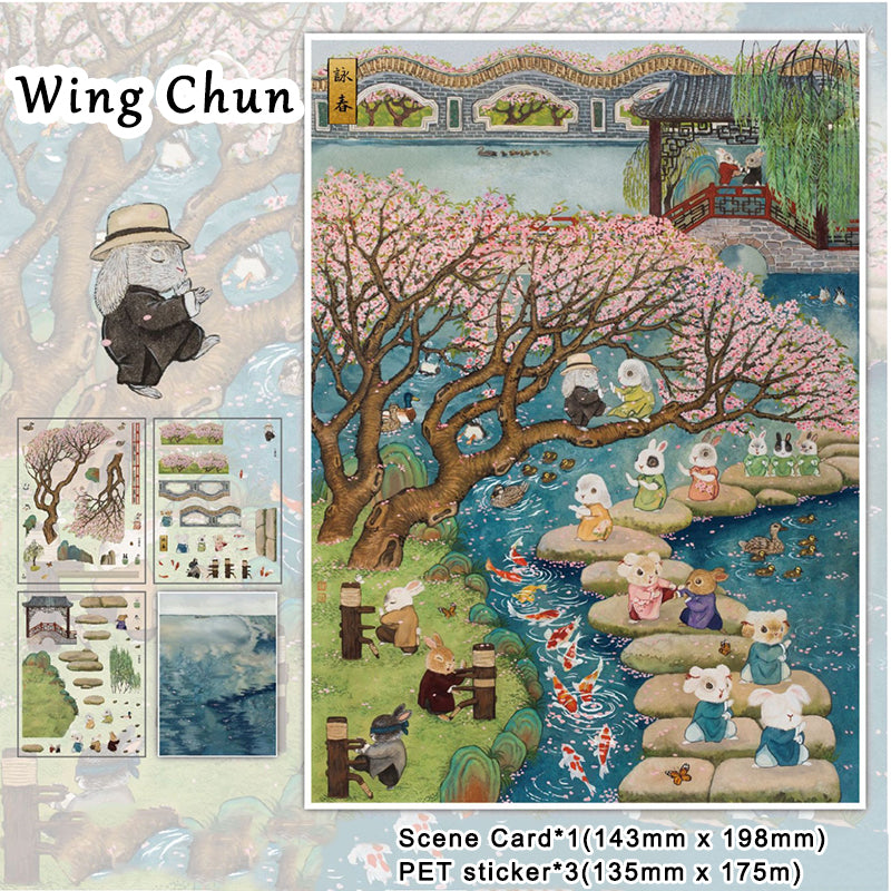 Xinyuyan "Xiyou" Series Landscape-Making Stickers: 3D Stereo Hut Scenes, Stress-Relief DIY Creative Decorations