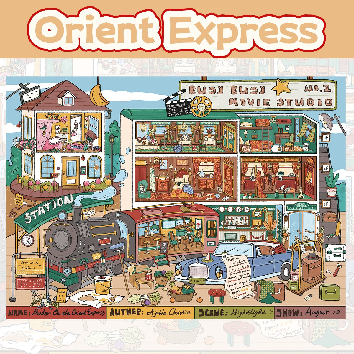 3D scene stickers, colorful stickers, reusable multiple times