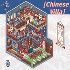 Chinese style 3D scene stickers, reusable stickers that can be used repeatedly, with clear printing.