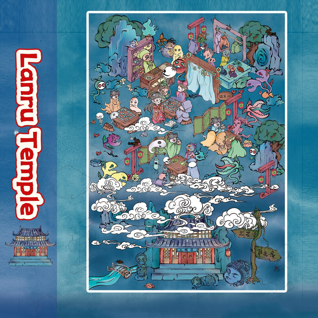 Chinese style stickers, adult stickers, dark retro style 3D scene stickers.