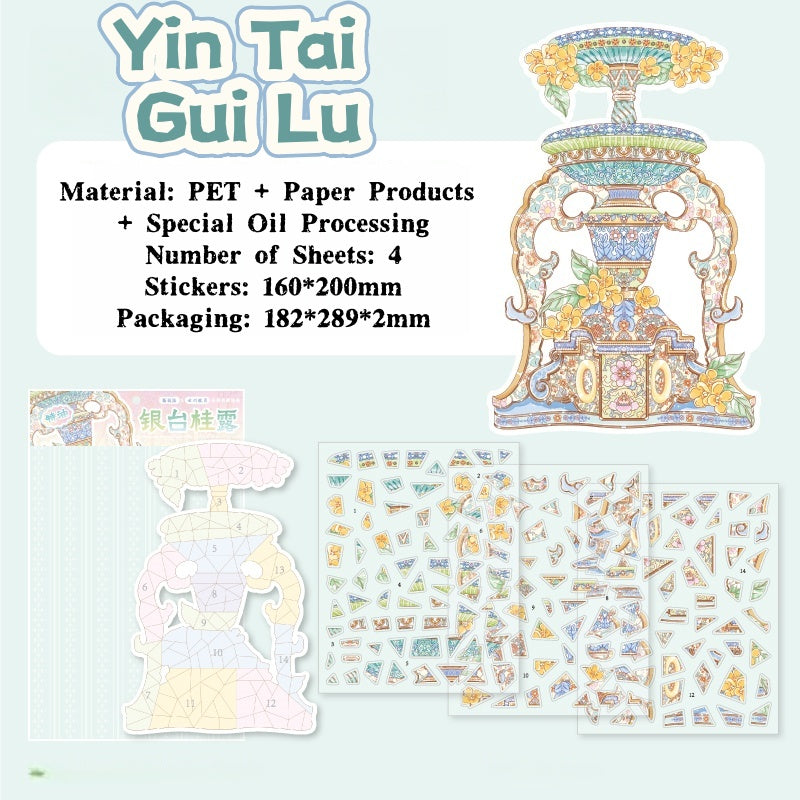 Jigsaw landscape stickers - Creative miniature scenes, 3D scene stickers