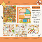 3D scene stickers, colorful stickers, reusable multiple times
