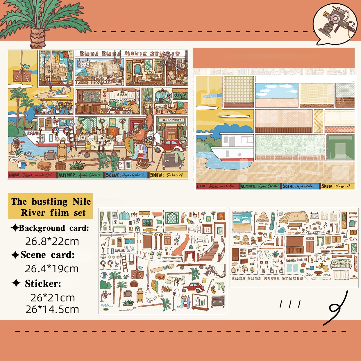 3D scene stickers, colorful stickers, reusable multiple times