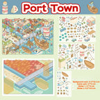 Chinese style 3D scene stickers, reusable stickers that can be used repeatedly, with clear printing.